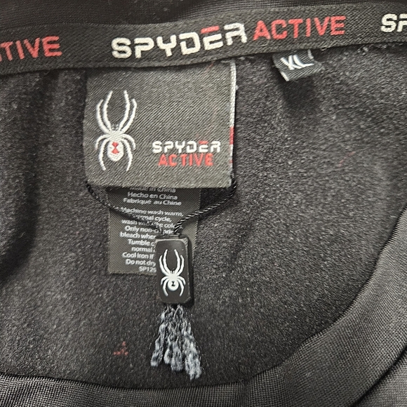 Spyder Thermal Base Layer Shirt Fleece Lined Thumbholes Long Sleeve Women's XL - Picture 5 of 9